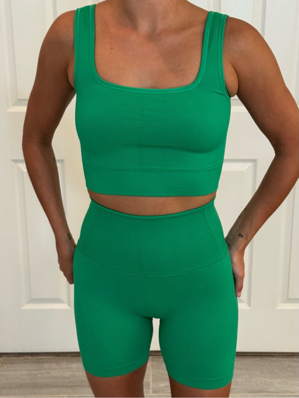 All in Motion 2 Piece Vibrant Green Workout Set